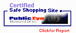 Public Eye Certified Safe Shopping Site